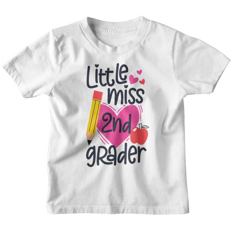 Little Miss 2Nd Grader First Day Of Second Grade Girls  Little Miss Gifts Youth T-shirt