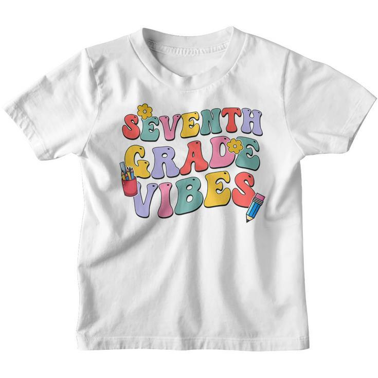 Seventh Grade Vibes Back To School Retro 7Th Grade Teachers   Retro Gifts Youth T-shirt