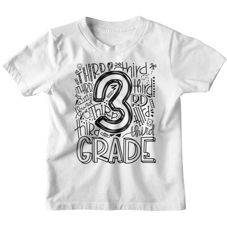 Third Grade Typography For Student&Teacher Back To School  Youth T-shirt