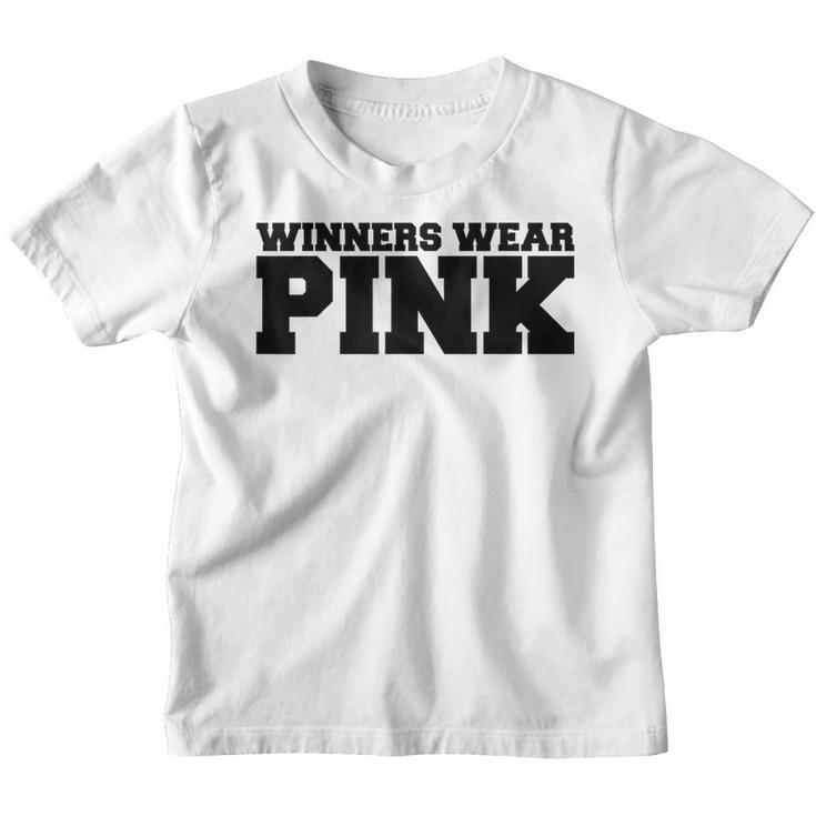 Winners Wear Pink Team Spirit Game Competition Color Sports Youth T-shirt