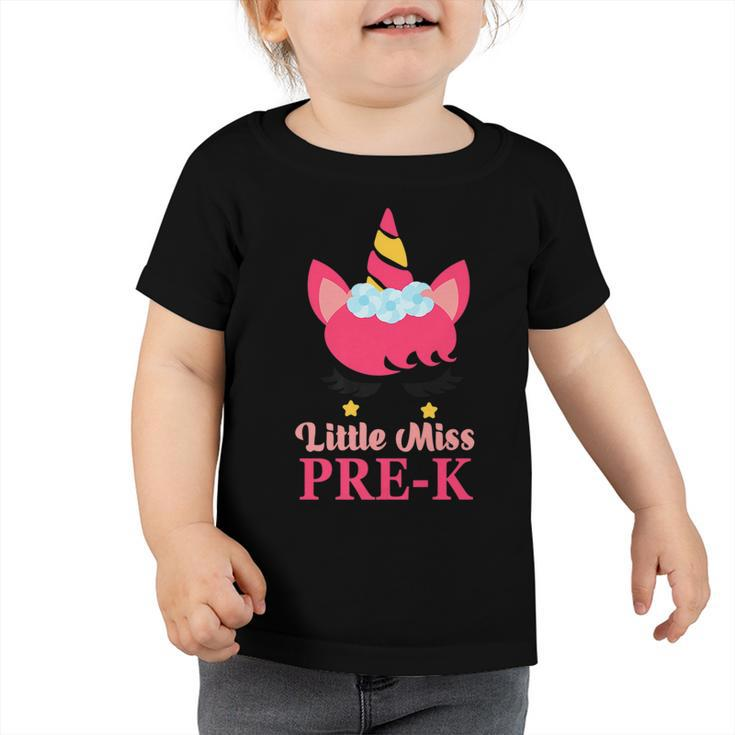 Little Miss Pre-K First Day Of School As Preschooler   Toddler Tshirt