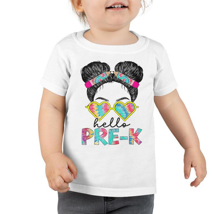 Hello Pre-K Little Miss Pre-K Daughter Back To School 2022  Funny Gifts For Daughter Toddler Tshirt