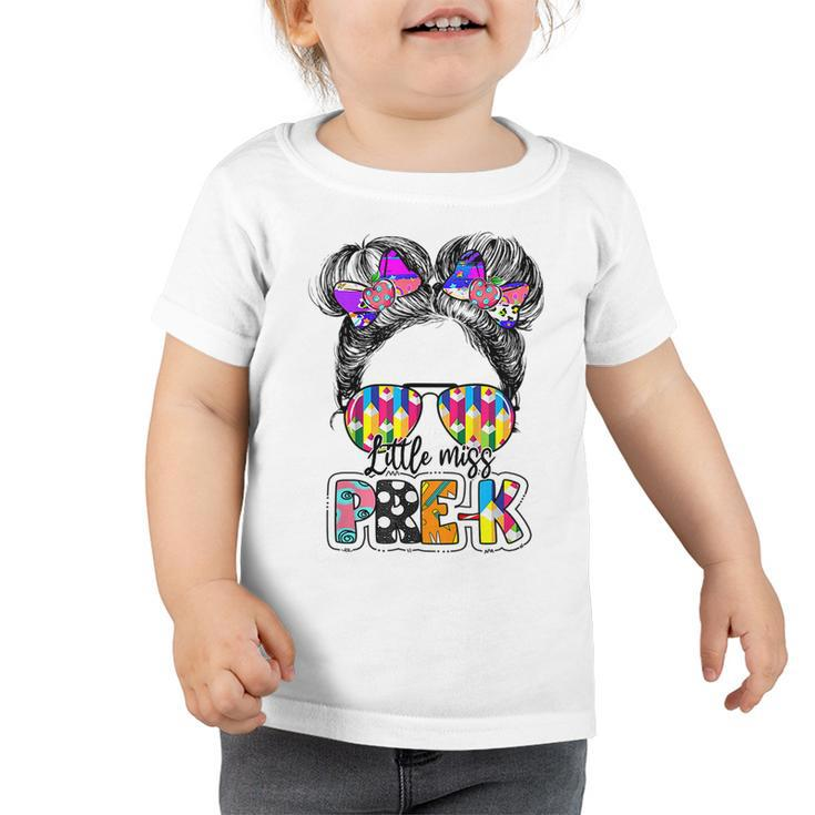 Kids Back To School Outfits For Girls Little Miss Prek Messy Bun  Toddler Tshirt
