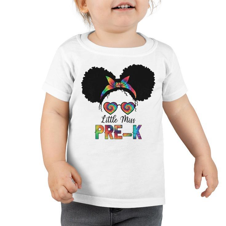 Little Miss Pre-K Black Girls Tie Dye Back To School Gifts   Toddler Tshirt