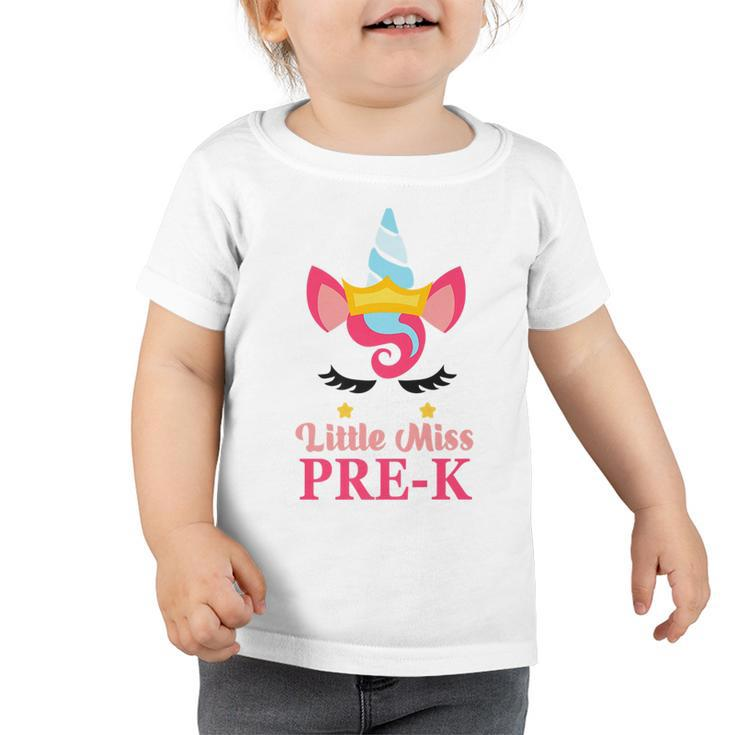 Little Miss Pre-K First Day Of School A Pre-K   Toddler Tshirt