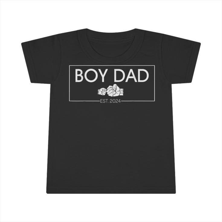 Boy Dad Est 2024 Boy Dad To Be Father's Day 2024 New Dad Infant Tshirt