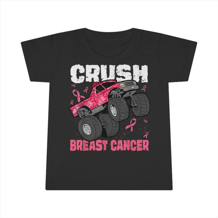 Crush Breast Cancer For Boys Toddlers Monster Truck Infant Tshirt