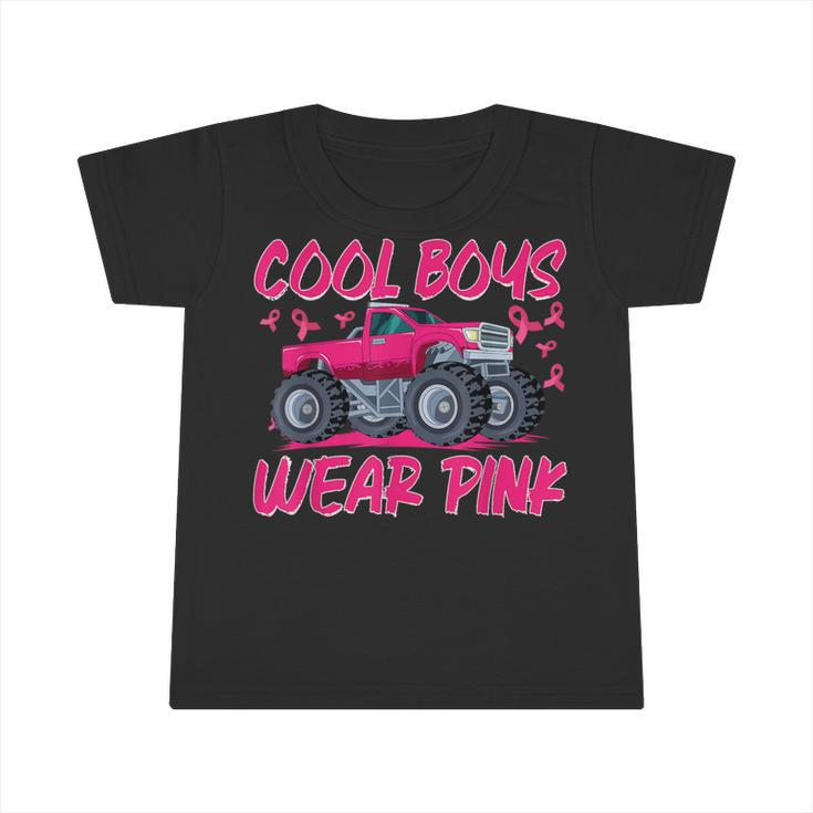 Monster Truck Cool Boys Wear Pink Breast Cancer Awareness Infant Tshirt