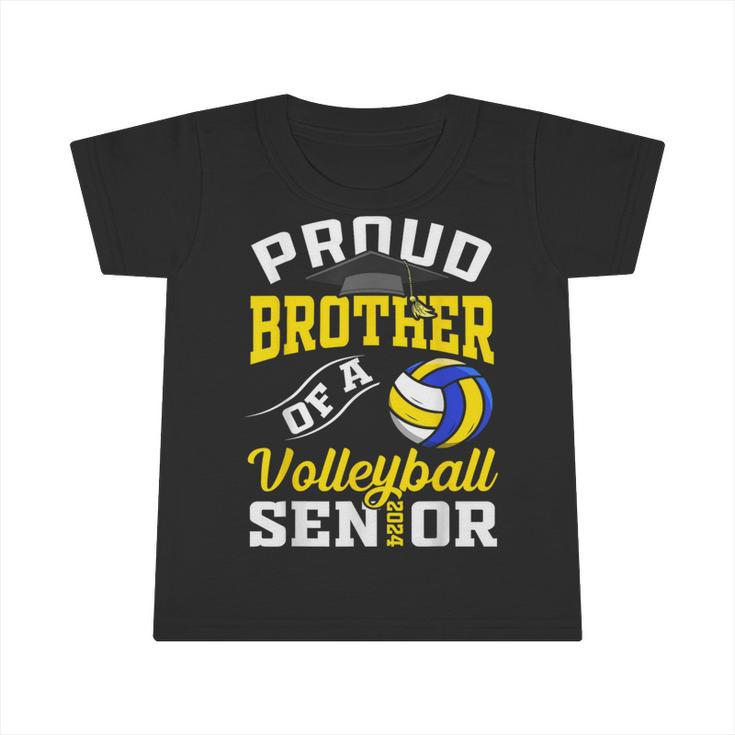 Proud Brother Of A Volleyball Senior 2024 Graduation Infant Tshirt