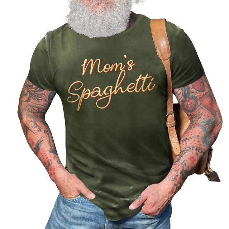 Funny Mothers Day Moms Spaghetti And Meatballs Lover Meme Gift For Women 3D Print Casual Tshirt