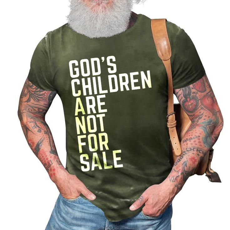 Gods Children Are Not For Sale Jesus Christian America Flag Christian Gifts 3D Print Casual Tshirt