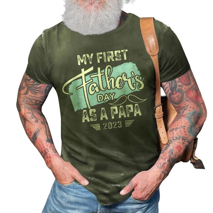 My First Fathers Day As A Papa 2023 Father Day Gifts 3D Print Casual Tshirt