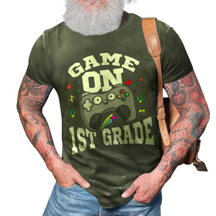 1St Grade Teacher Or Student - Game On Controller   Gifts For Teacher Funny Gifts 3D Print Casual Tshirt