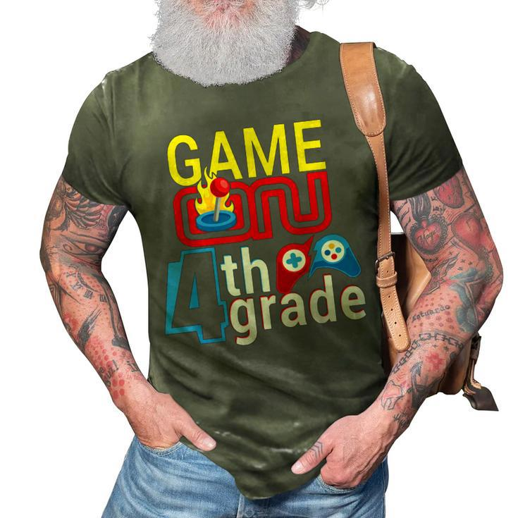 4Th Grade Student - Fun Game On Video Controller T  3D Print Casual Tshirt