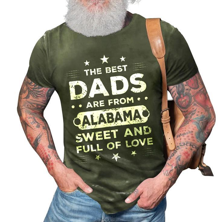 Alabama Dad Funny Saying Home State  Gift For Mens Gift For Women 3D Print Casual Tshirt