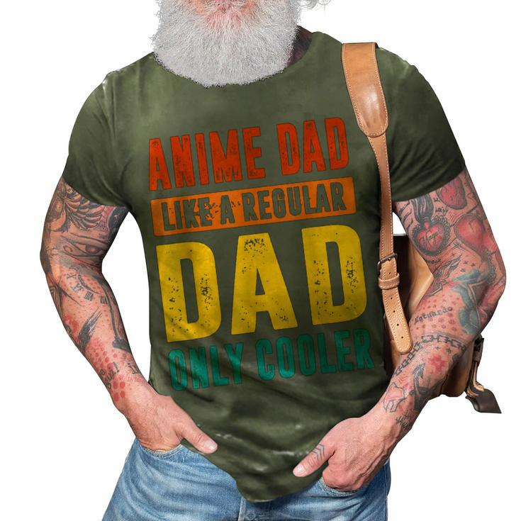 Anime Fathers Birthday Anime Dad Only Cooler Funny Vintage  Gift For Women 3D Print Casual Tshirt