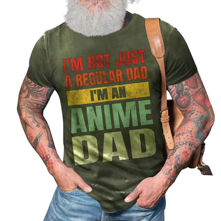 Anime Fathers Birthday Im An Anime Dad Funny Retro Vintage  Gift For Women 3D Print Casual Tshirt