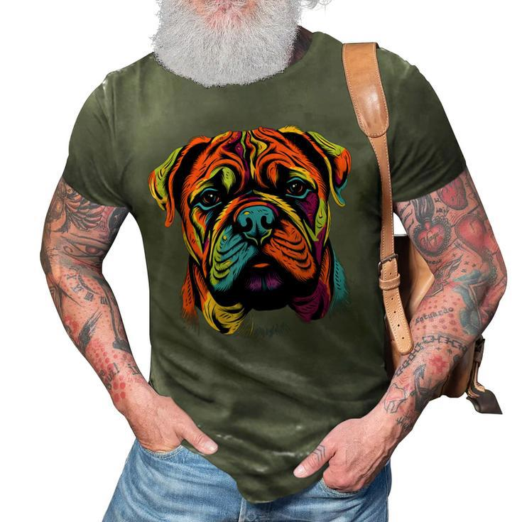 Bullmastiff Mom Or Dad Colorful Puppy Dog Lover Cute Black 3D Print Casual Tshirt