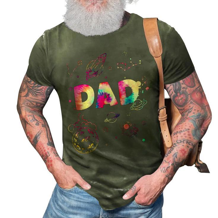 Dad Outer Space Daddy Planet Birthday Fathers Day  Gift For Women 3D Print Casual Tshirt