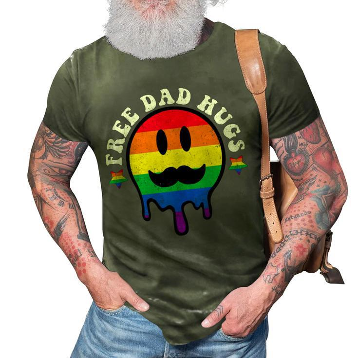 Free Dad Hugs Smile Face Gay Pride Daddy Lgbt Fathers Day  Gift For Women 3D Print Casual Tshirt