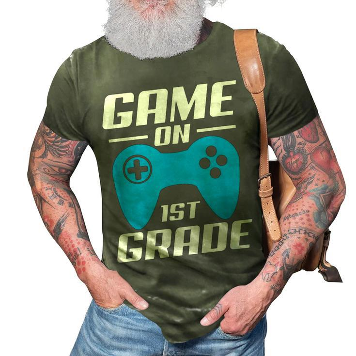 Game On Video Controller 1St Grade  3D Print Casual Tshirt