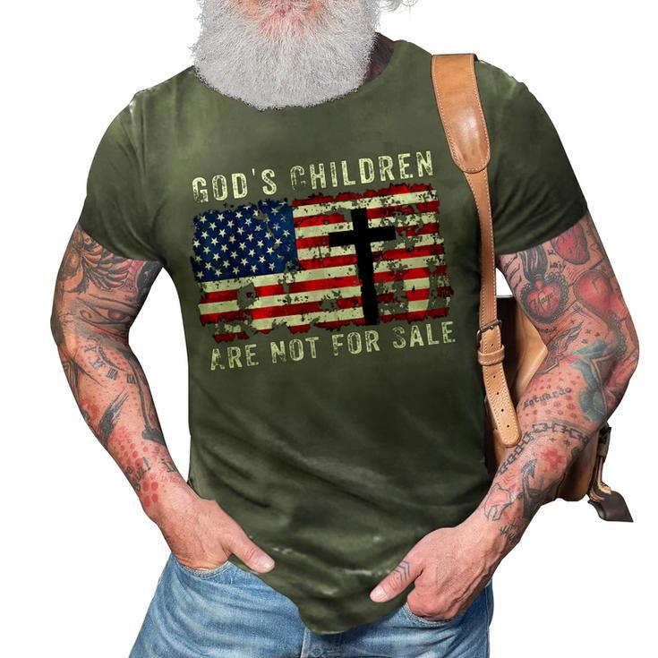 Gods Children Are Not For Sale American Flag Gods Children  3D Print Casual Tshirt