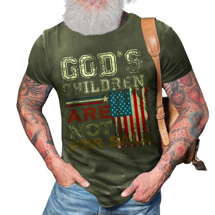 Gods Children Are Not For Sale Embracing Sound Of Freedom  Freedom Funny Gifts 3D Print Casual Tshirt
