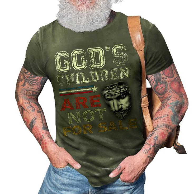 Gods Children Are Not For Sale Retro  3D Print Casual Tshirt
