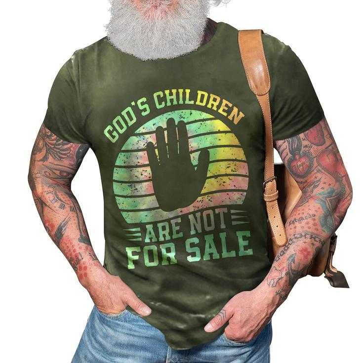 Gods Children Are Not For Sale Retro Tie Dye  Retro Gifts 3D Print Casual Tshirt