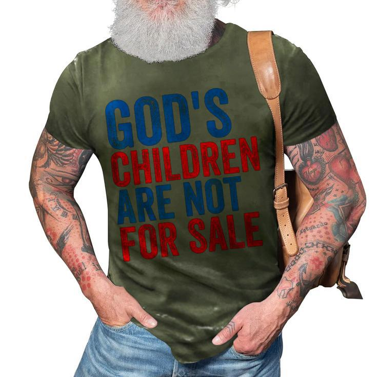 Gods Children Are Not For Sale Us American Flag Men Women  3D Print Casual Tshirt