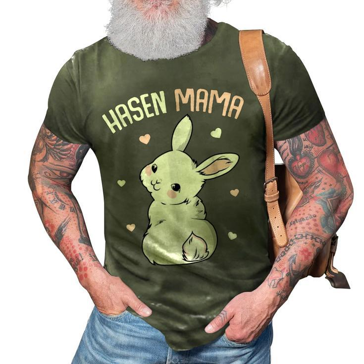 Rabbit Mum  With Rabbit Easter Bunny  Gift For Women 3D Print Casual Tshirt