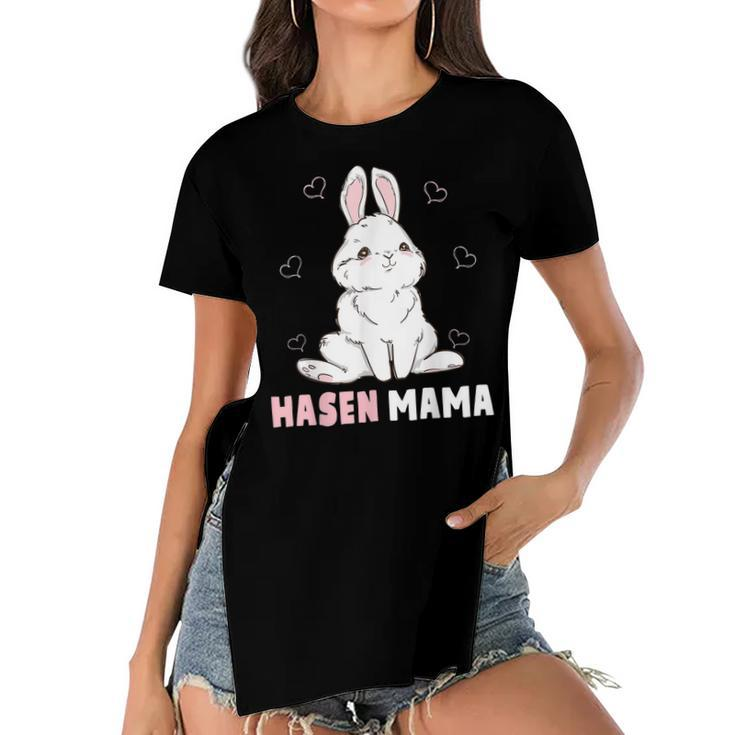 Cute Bunny Easter Rabbit Mum Rabbit Mum  Gift For Women Women's Short Sleeves T-shirt With Hem Split