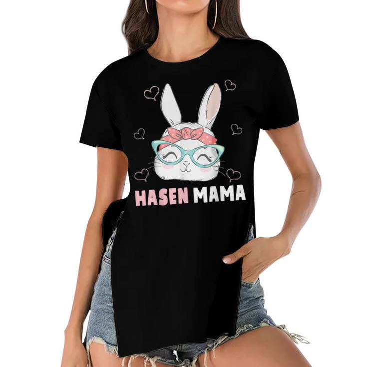 Rabbit Mum Bandana Rabbit Easter Rabbit Mum  Gift For Women Women's Short Sleeves T-shirt With Hem Split
