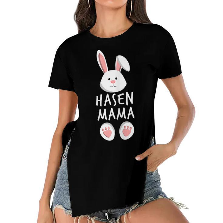Rabbit Mum Family Partner Look Easter Bunny Gift Easter  Gift For Womens Gift For Women Women's Short Sleeves T-shirt With Hem Split