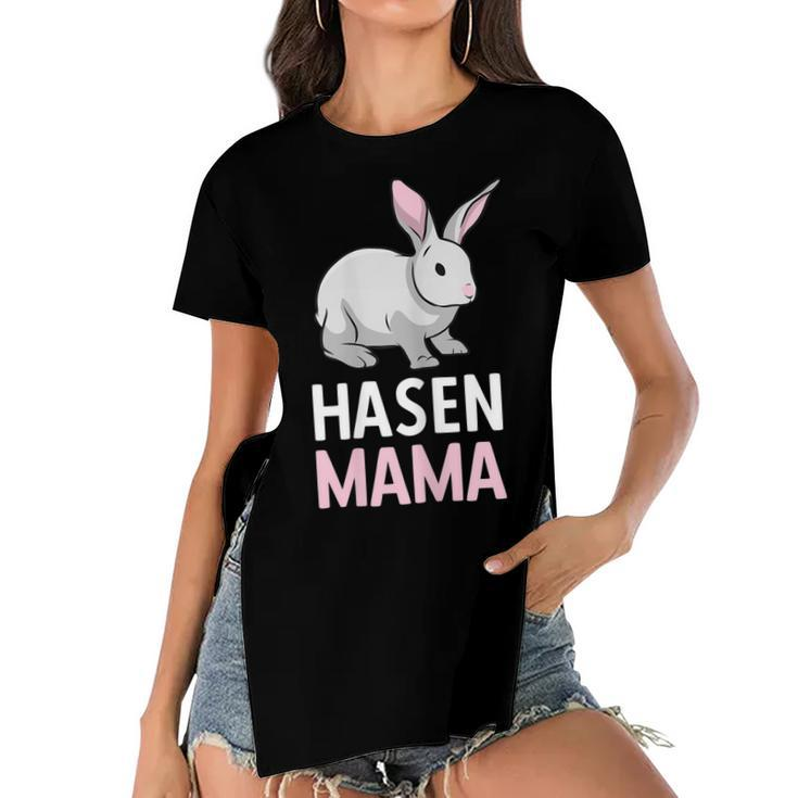 Rabbit Mum Rabbit Mother Pet Long Ear  Gift For Womens Gift For Women Women's Short Sleeves T-shirt With Hem Split