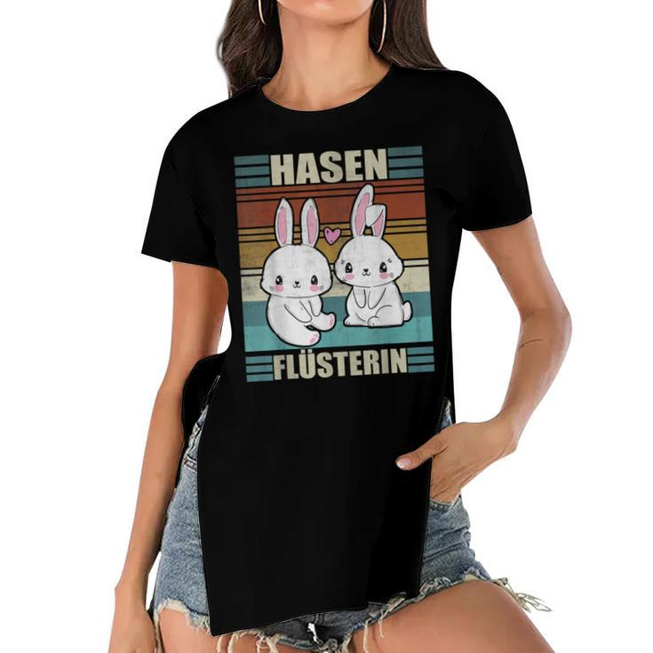 Rabbit Whispering Cute Rabbit Mum Rabbit  Gift For Women Women's Short Sleeves T-shirt With Hem Split