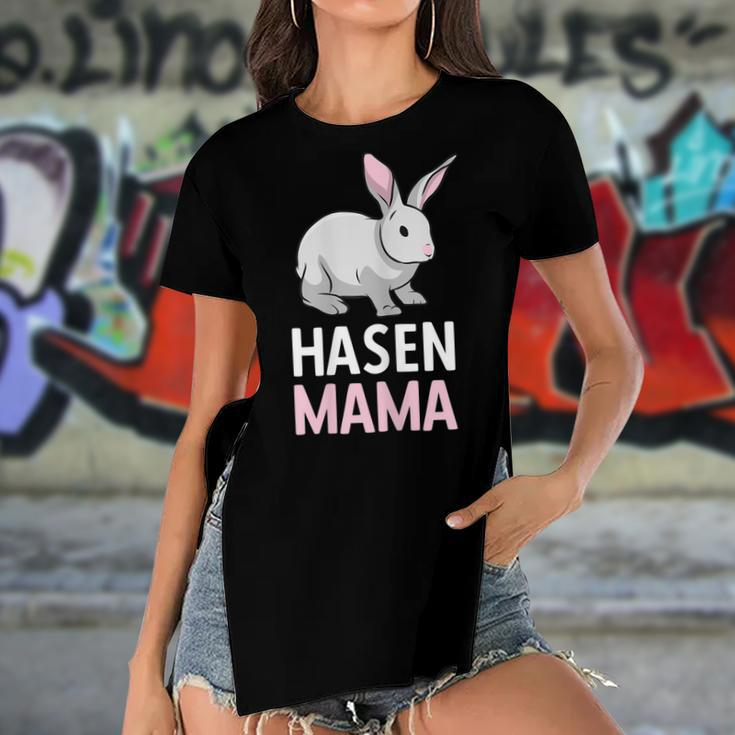 Rabbit Mum Rabbit Mother Pet Long Ear Gift For Womens Gift For Women Women's Short Sleeves T-shirt With Hem Split