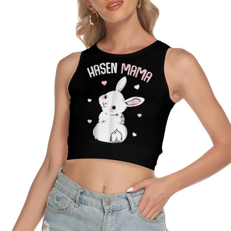 Rabbit Mum With Rabbit Easter Bunny Women's Crop Top Tank Top