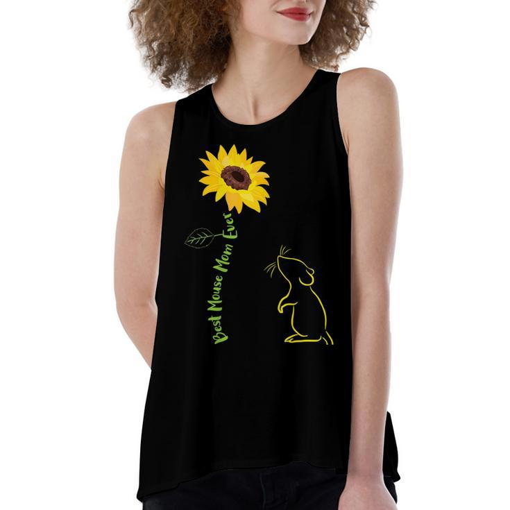 Best Mouse Mom Ever Sunflower Mouse Mama Mouse Mouse Women's Loose Tank Top
