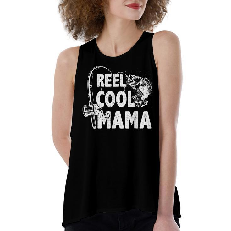 Family Lover Reel Cool Mama Fishing Fisher Fisherman Women's Loose Tank Top