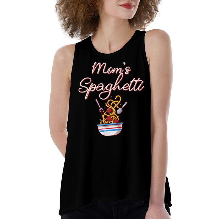 Moms Spaghetti And Meatballs Meme Food Women's Loose Tank Top