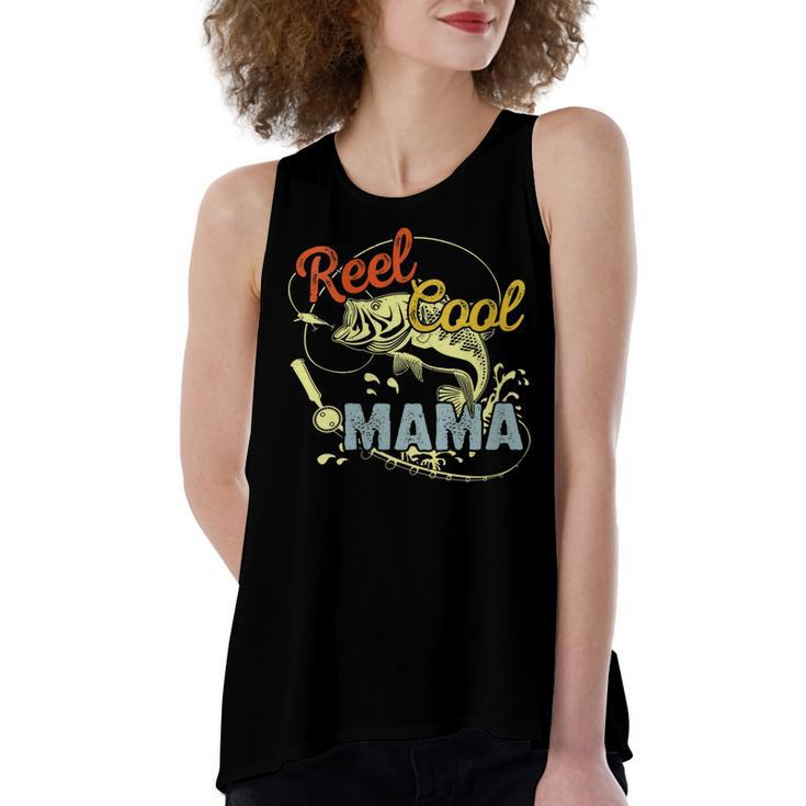 Retro Reel Cool Mama Fishing Lover Women's Loose Tank Top