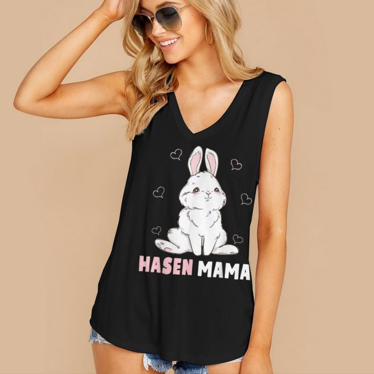 Cute Bunny Easter Rabbit Mum Rabbit Mum Women's V-neck Tank Top