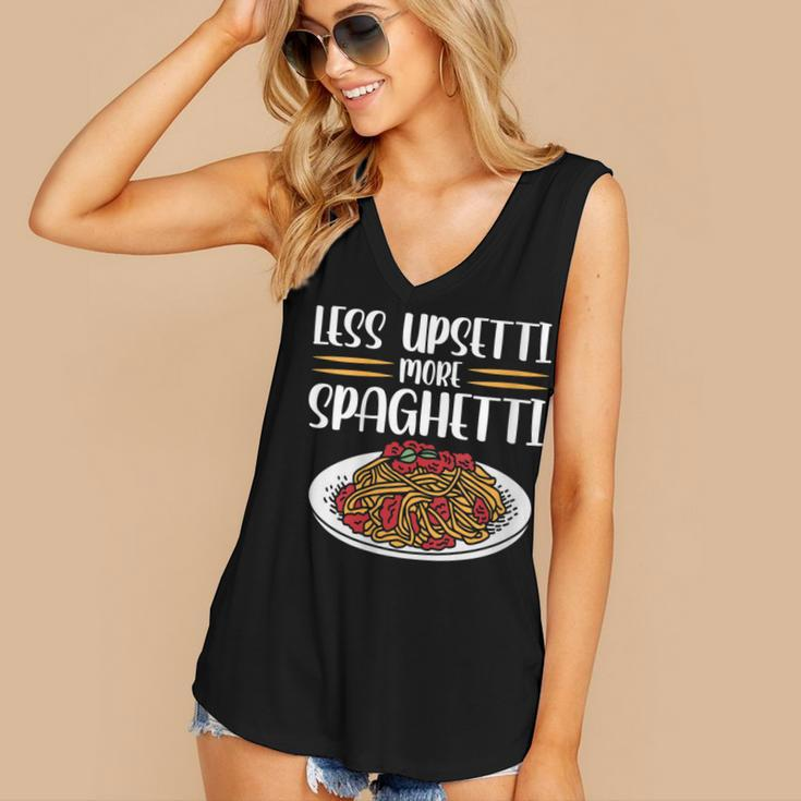 Less Upsetti Spaghetti Women's V-neck Tank Top