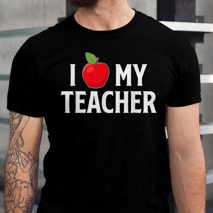 I Love My Teacher Husband Of A Teacher Teachers Husband Jersey T-Shirt
