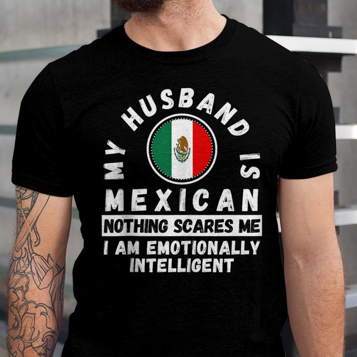 Mexican Husband Mexico Heritage Flag For Wife Jersey T-Shirt