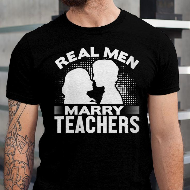 Real Marry Teachers Married Teacher Husband Jersey T-Shirt