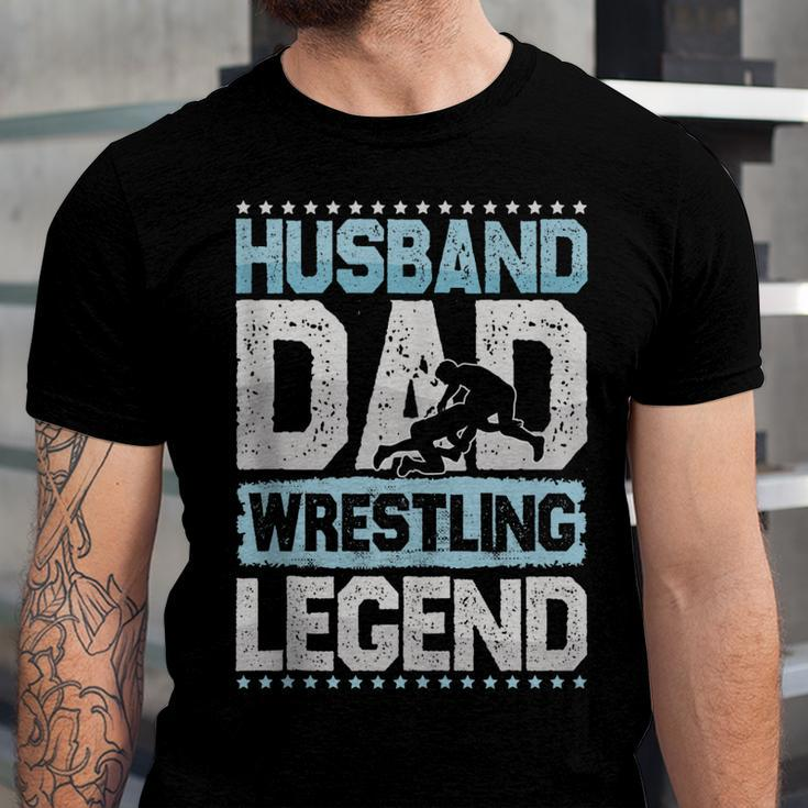 Wrestling Husband Dad Rings Legend Rings Jersey T-Shirt