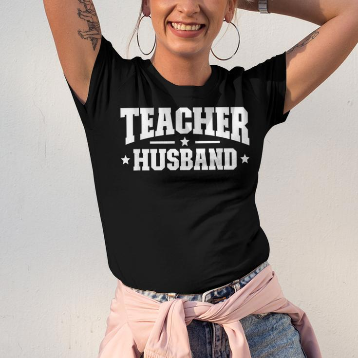 Teacher Husband Of A Teacher Proud Teachers Husband Jersey T-Shirt