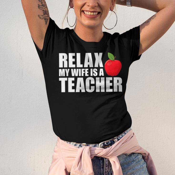 My Wife Is A Teacher Husband Of A Teacher Jersey T-Shirt
